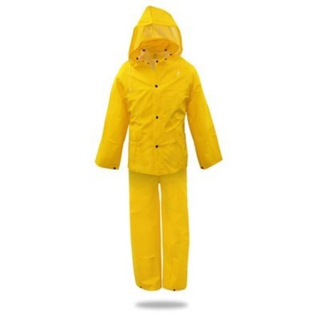 SAFETY WORKS 3PC 2XL YEL Rain Suit 3PR0300YJ